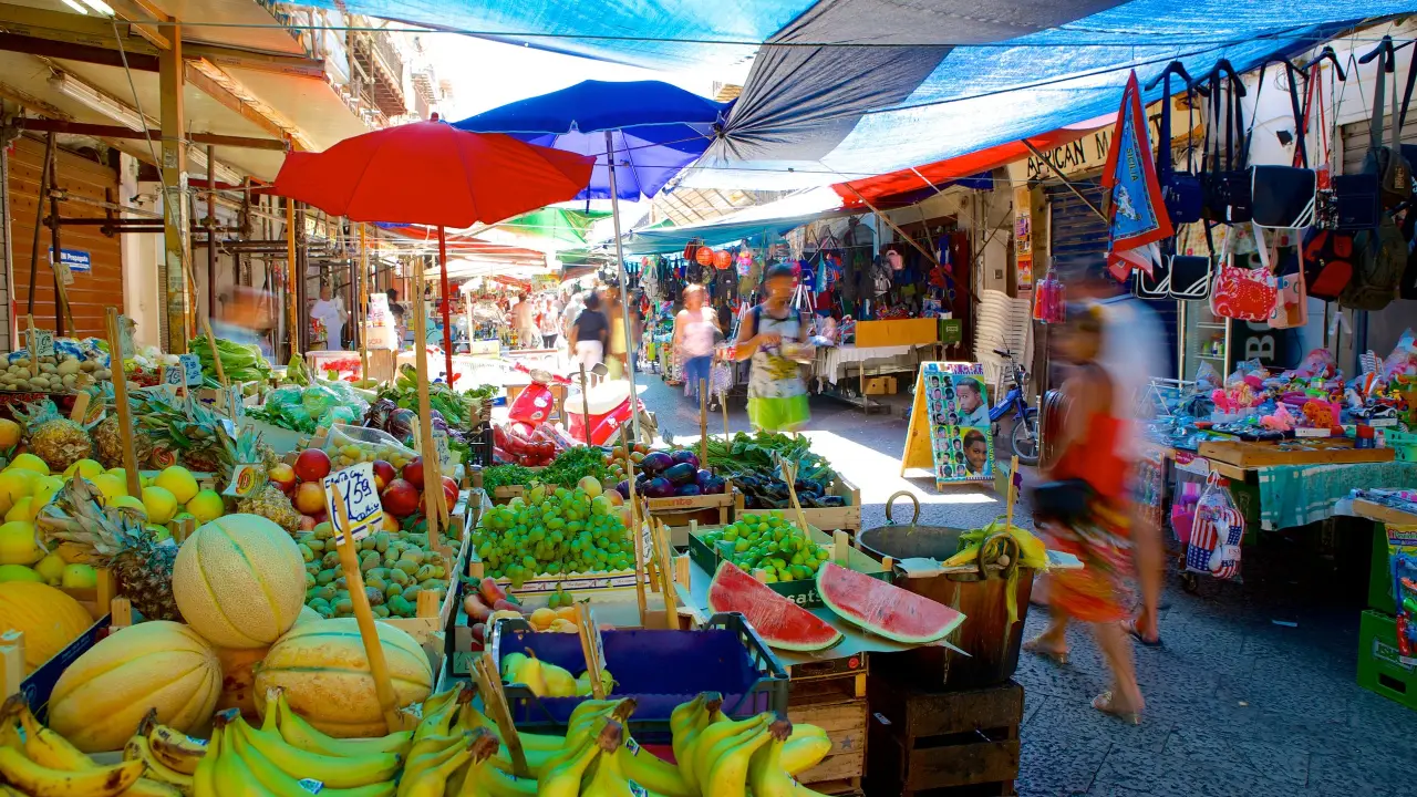 Ballarò-marknaden i Palermo